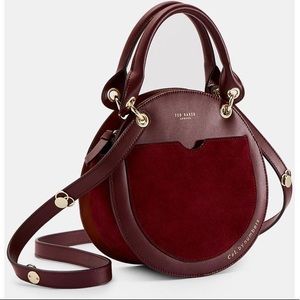 Ted Baker London Sunni Circle crossbody Bag in Oxblood